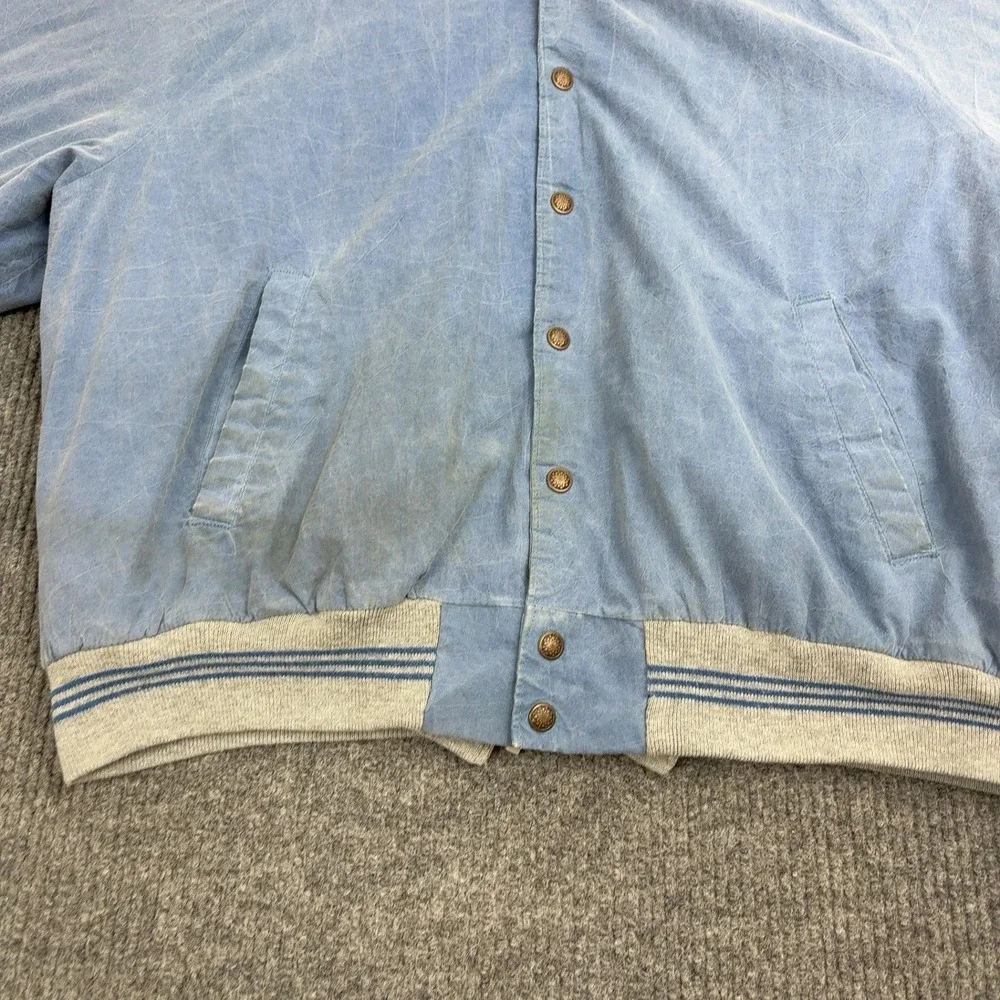 Vintage Pepsi King‎ Louie Jacket Mens XL Blue Cotton Bomber Snap Front USA Style
